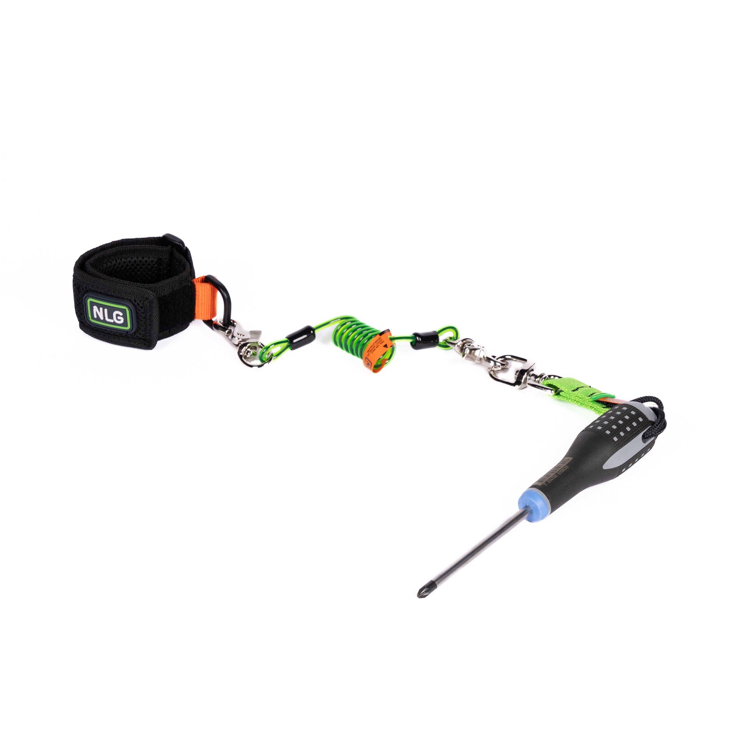 NLG - kurze Spiral-Werkzeugfangleine mit Quick Clip - Short Coil Tool Lanyard, Quick Clip