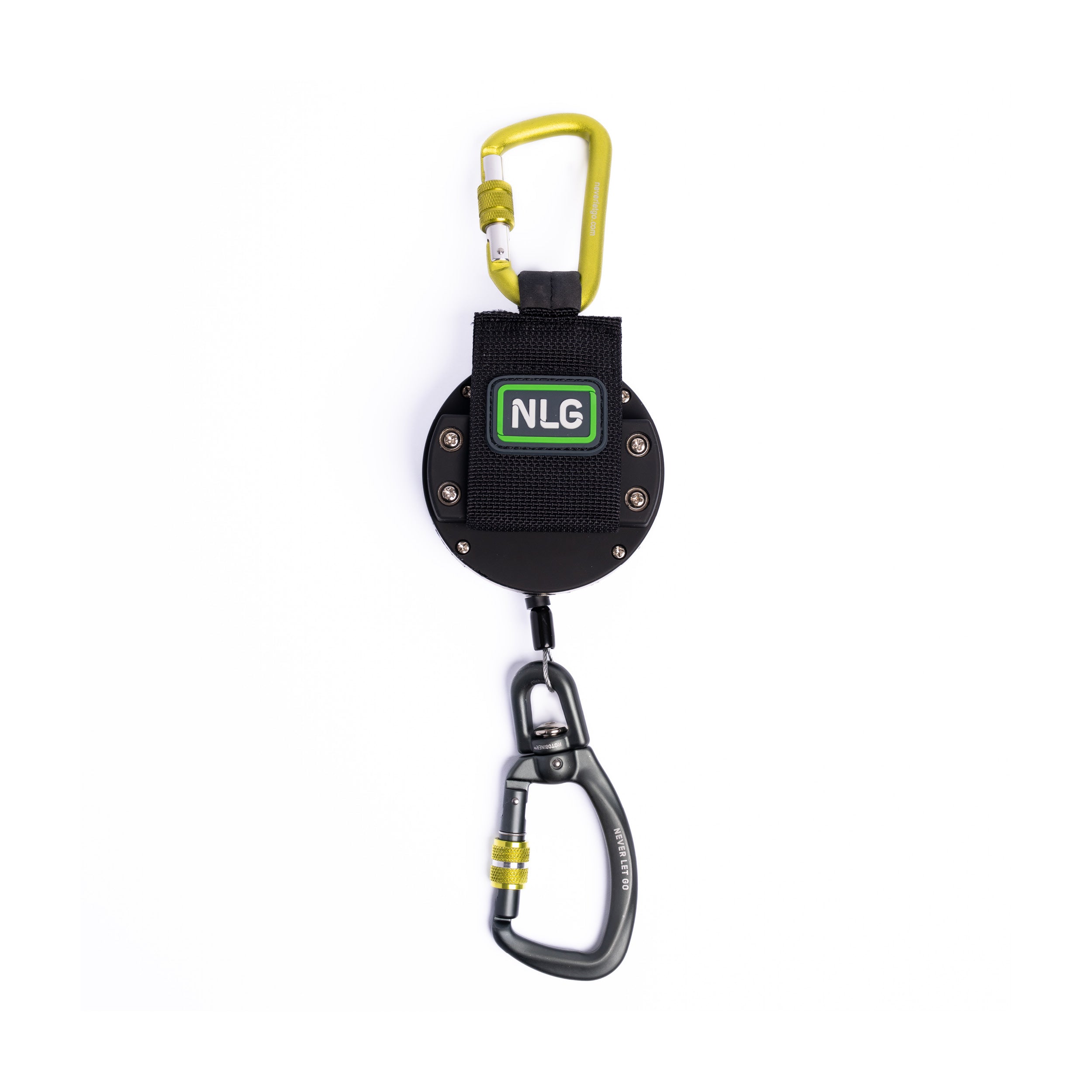 NLG - Hochlast Einzieh-Werkzeugfangleine mit Doppelkarabiner - Heavy Duty Retractable Lanyard, Double Carabiner
