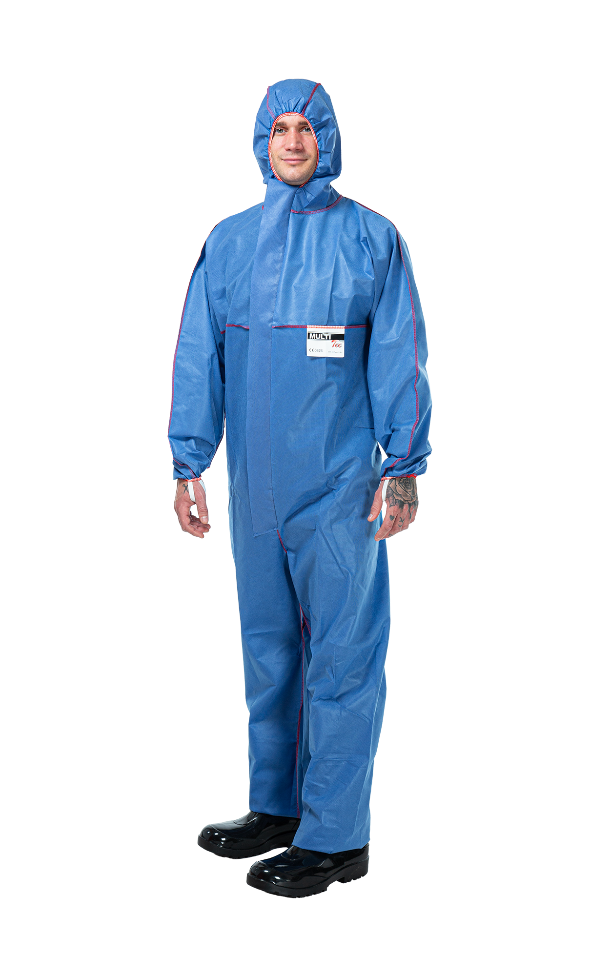 3S - Multi Tec - antistatischer Einweganzug Typ 5/6 gegen Partikel und Sprühnebel (blau, XXXL)