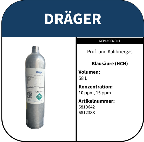 Blausäure (HCN) Prüfgas - Dräger Replacement