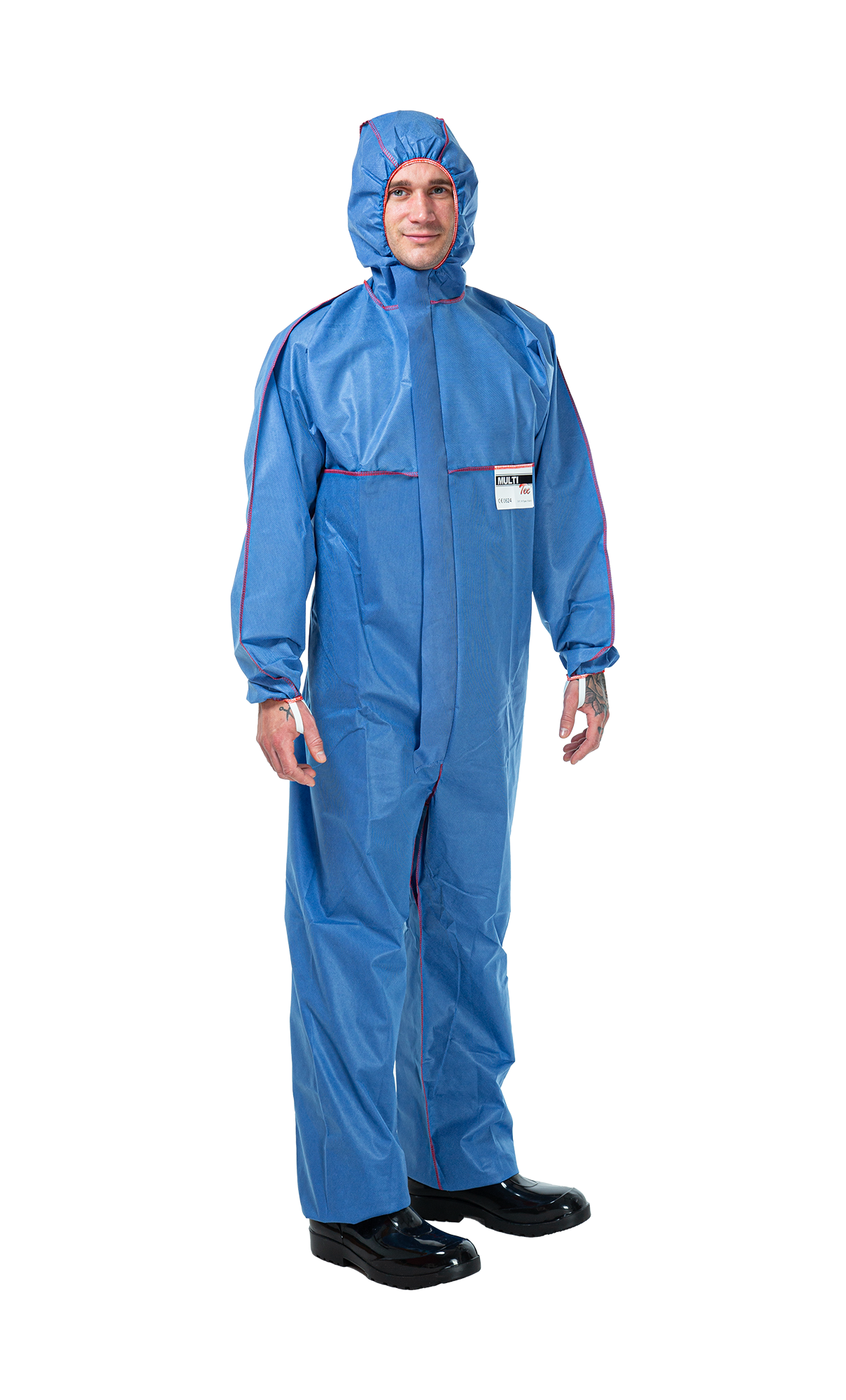 3S - Multi Tec - antistatischer Einweganzug Typ 5/6 gegen Partikel und Sprühnebel (blau, XXXL)