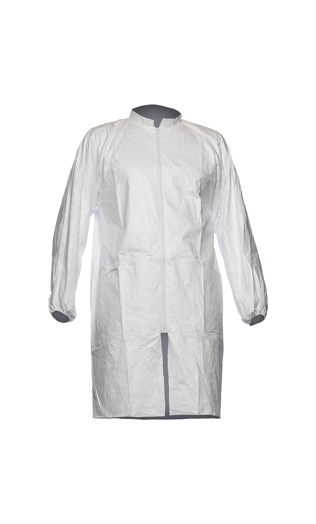 3S - Tyvek 500 Laborkittel mit Reißverschluss und Taschen, Modell PL309 - Schutzkittel mit Reißverschluss und Taschen