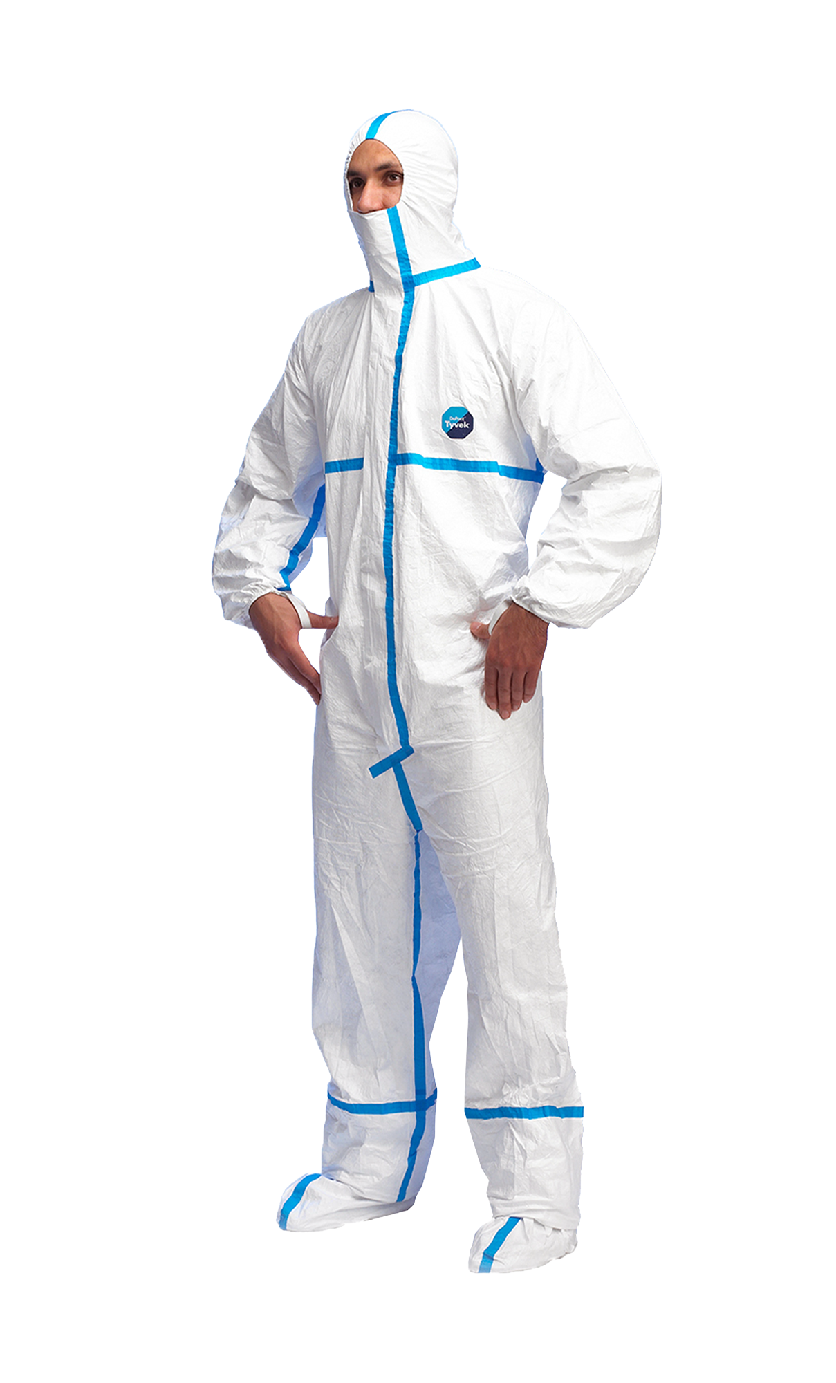 3S - Tyvek 600 Plus - Schutzoverall Typ 4 von DuPont mit abklebbaren Abdeckungen