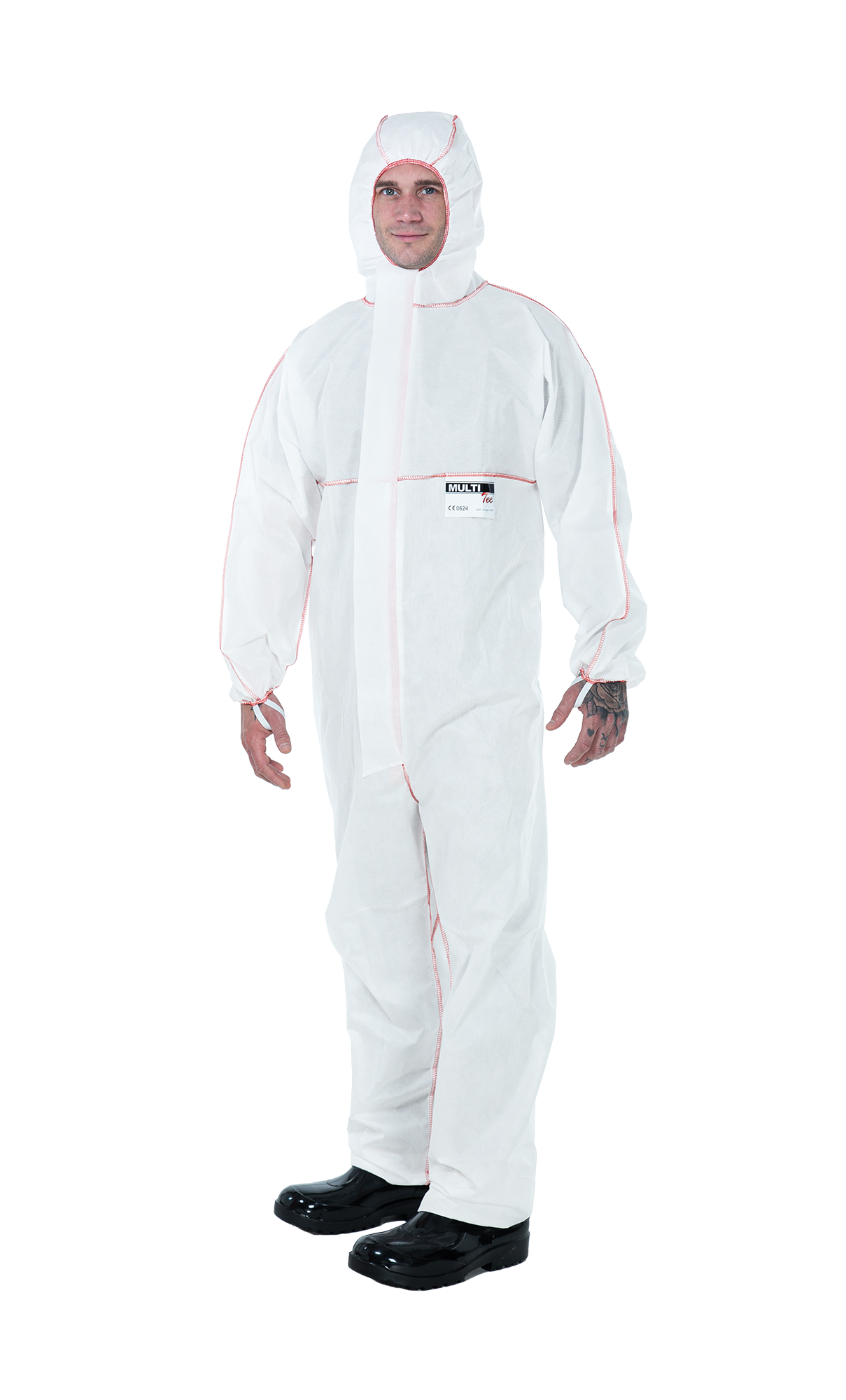 3S - Multi Tec - antistatischer Einweganzug Typ 5/6 gegen Partikel und Sprühnebel (weiß, M)