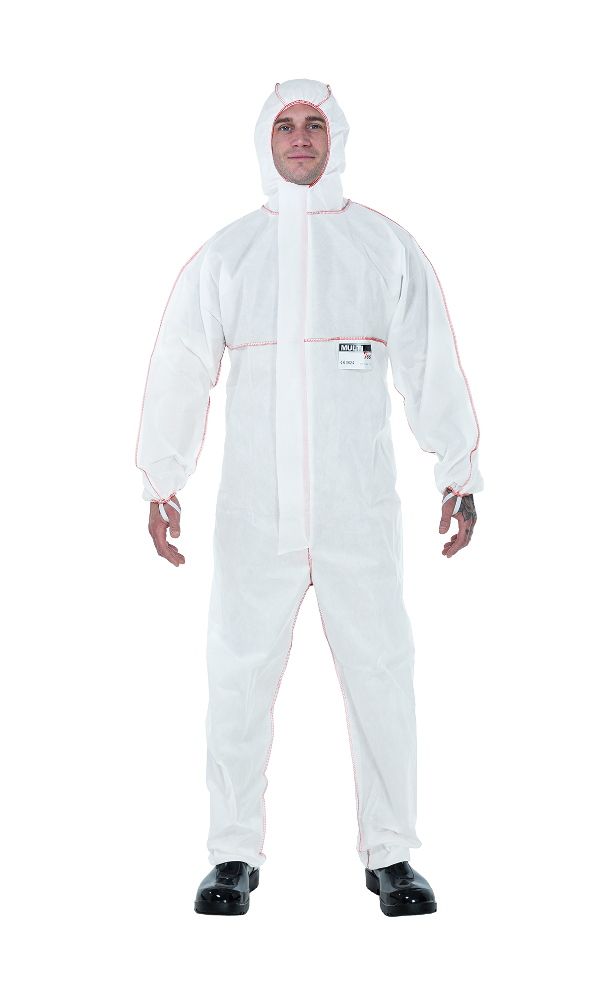 3S - Multi Tec - antistatischer Einweganzug Typ 5/6 gegen Partikel und Sprühnebel (weiß, M)