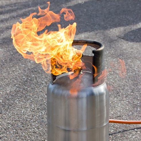 Brandattrappe Gasflasche standalone Brandattrappe Gasflasche standalone