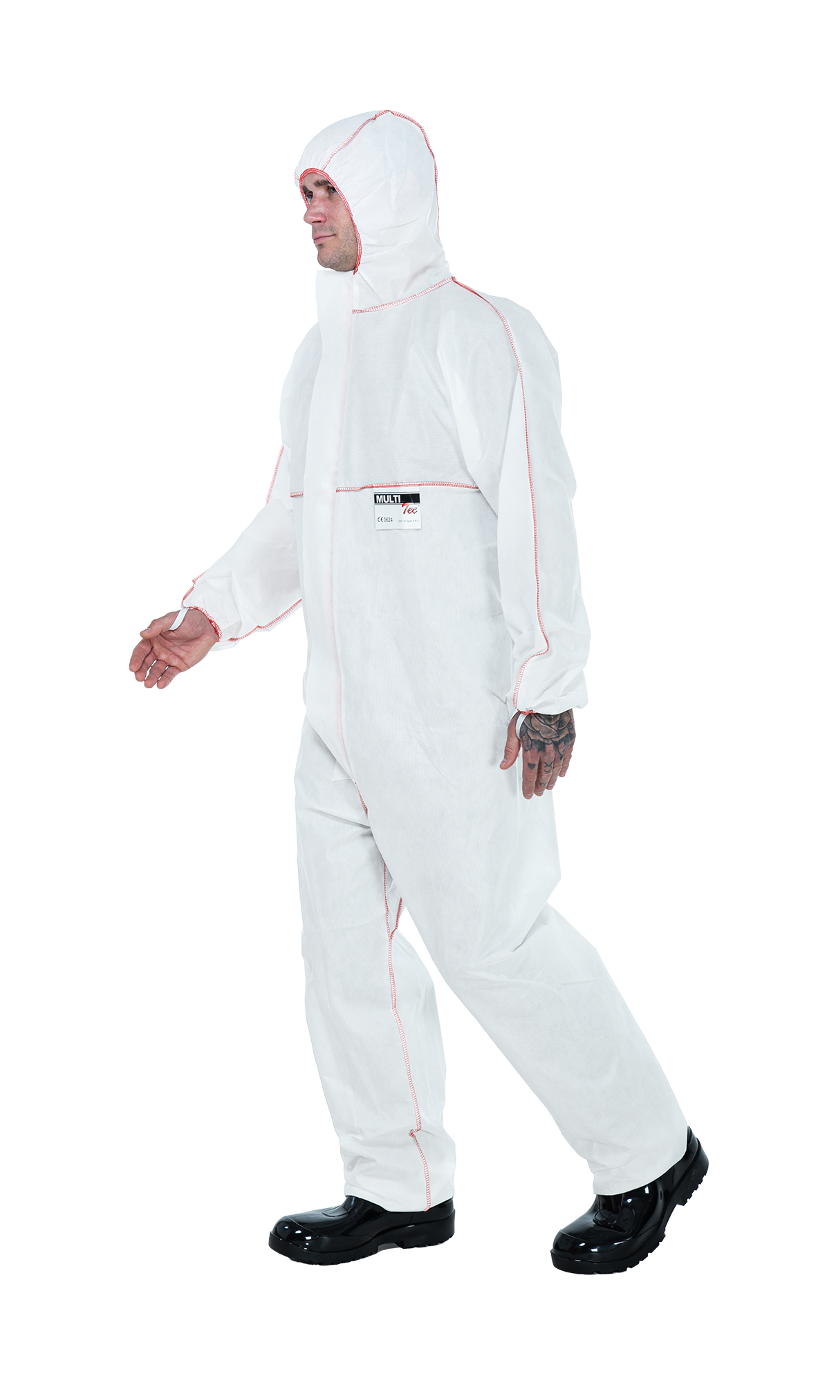 3S - Multi Tec - antistatischer Einweganzug Typ 5/6 gegen Partikel und Sprühnebel (weiß, M)