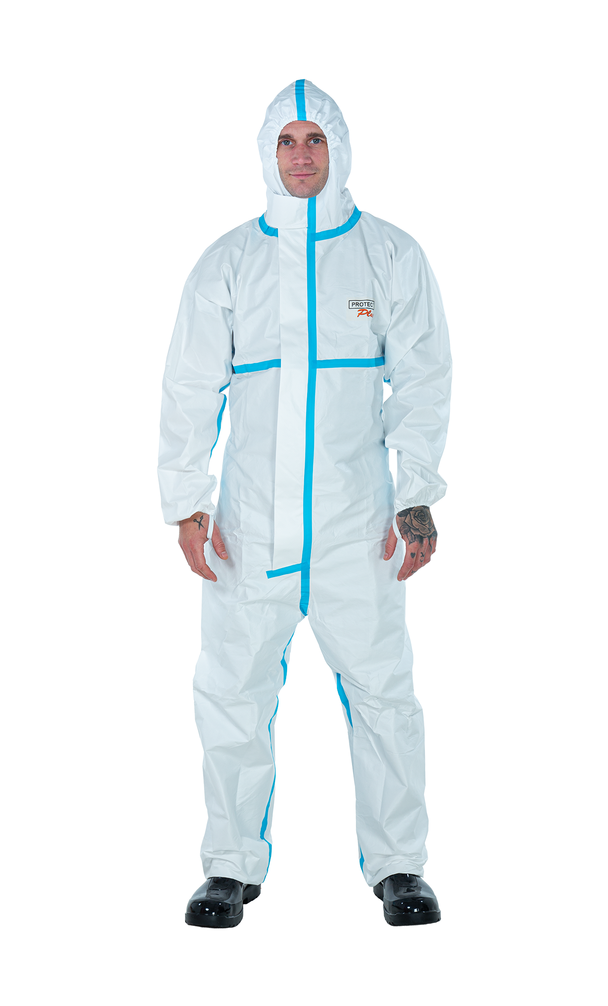 3S - Protec Plus - Chemikalienschutzoverall Typ 4 mit getapten Nähten